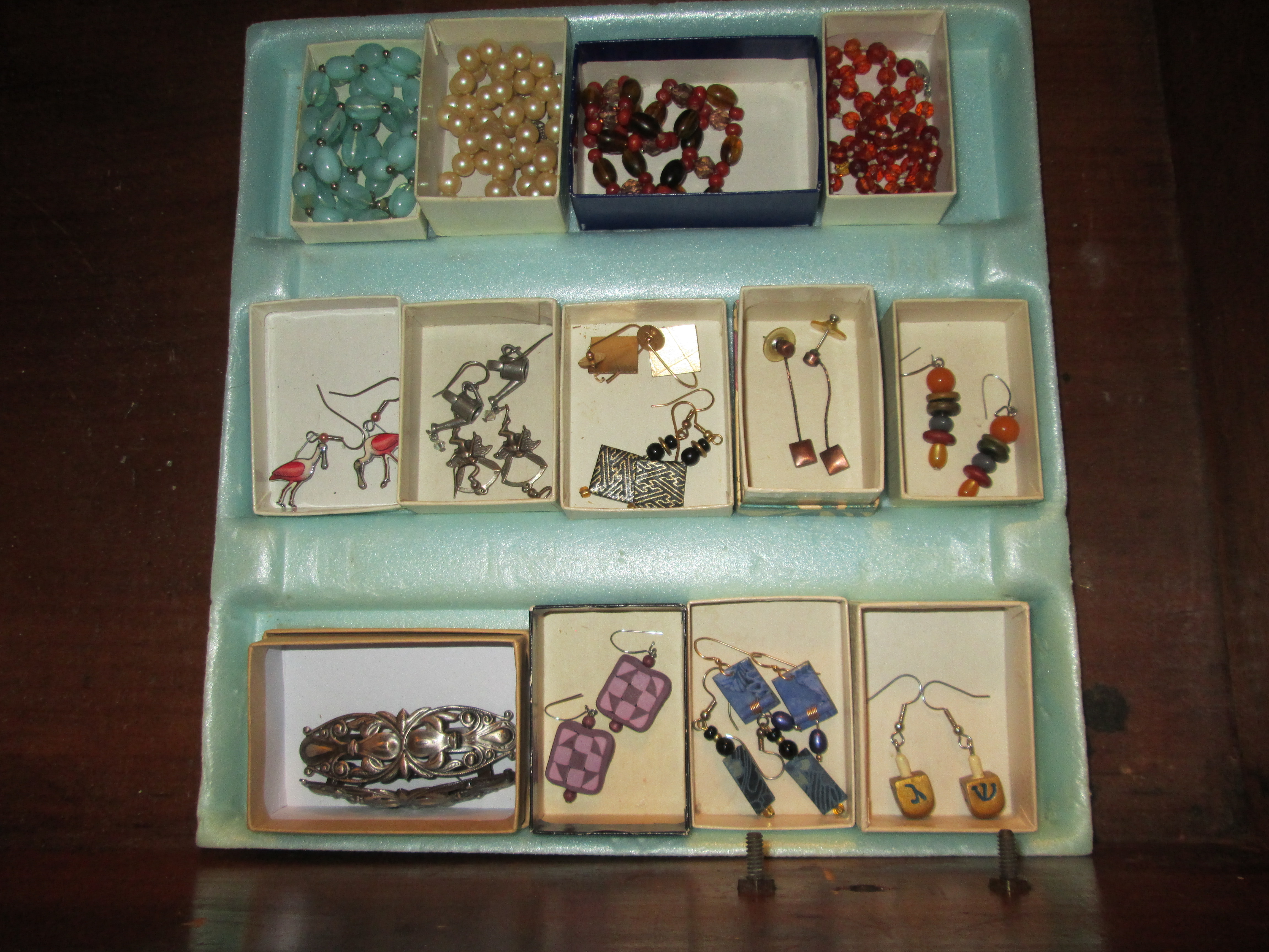 Reuse tiny boxes for storing jewelry